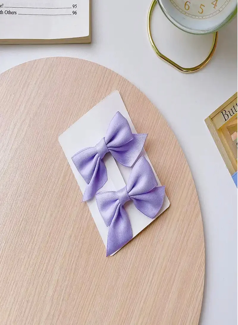 Lion Llama Satin Bow Hair Clip Set for Women & Girls | Elegant & Stylish Hair Barrettes for All Hairstyles