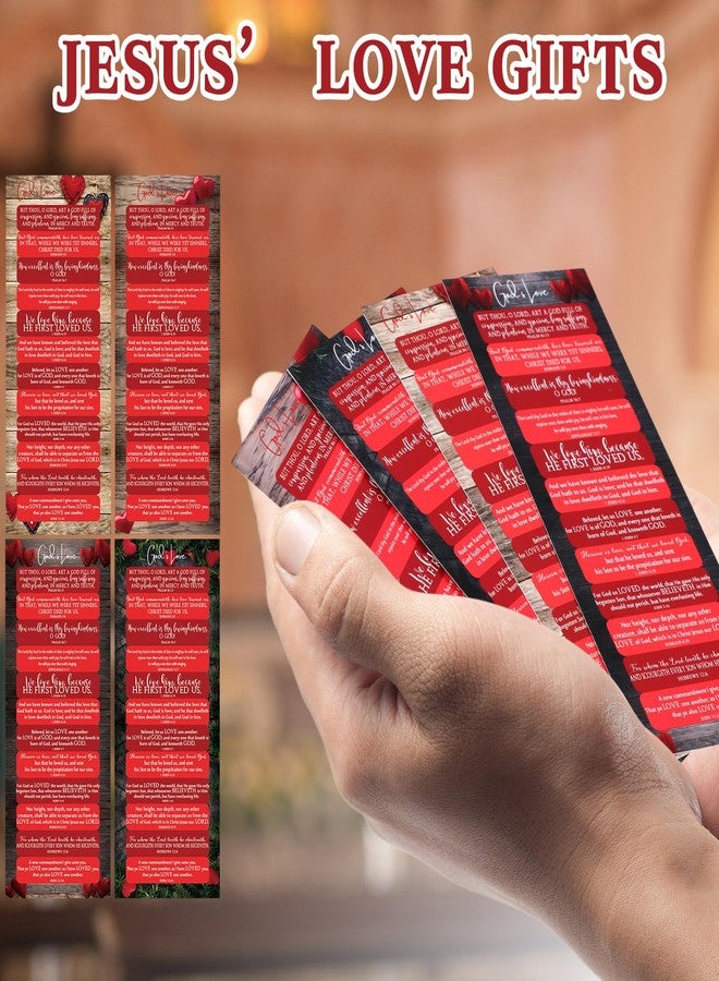 Glenmal 40 Pcs Easter Religious Bookmarks Gifts Hearts Bookmark Christian Scripture Bookmarks Religious Gifts for Easter Mother Church Sunday School Reading Book Lover Women Men Office - Image 4