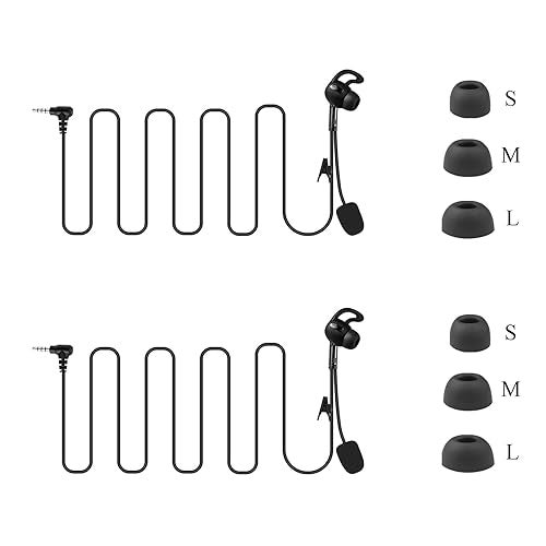 MIMIRACLE 2 Pack Referee Headset RightEar in Ear HiFi Earphone Earpiece Fit for V6 V4 FBIM Football Soccer Coach Intercom - Image 1