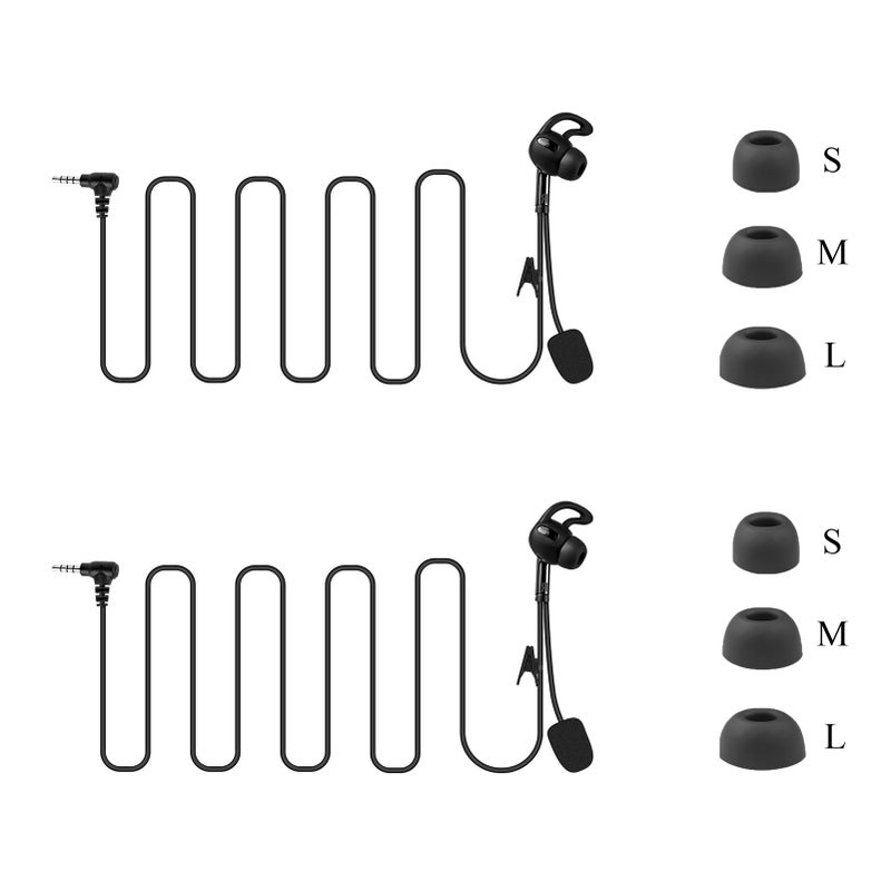 MIMIRACLE 2 Pack Referee Headset RightEar in Ear HiFi Earphone Earpiece Fit for V6 V4 FBIM Football Soccer Coach Intercom - Image 2