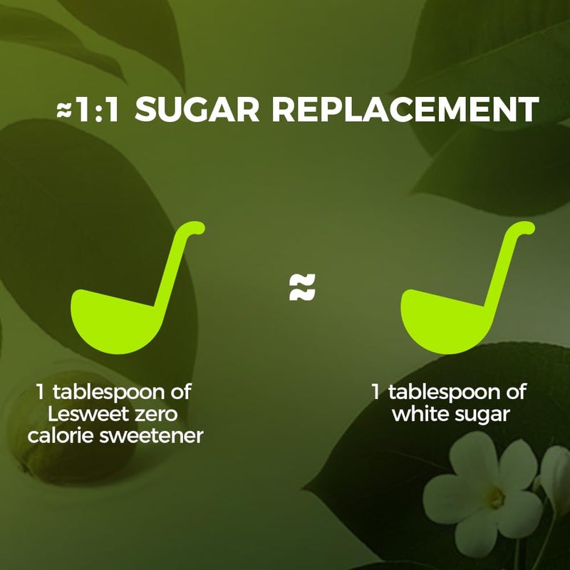 Lesweet Monk Fruit Sweetener with Erythritol, Monk Fruit Extract, 1:1 White Sugar Substitute, Zero Calorie, Keto Friendly, Non-GMO, Perfect for Coffee & Baking, 16 oz (Pack of 1) - Image 4