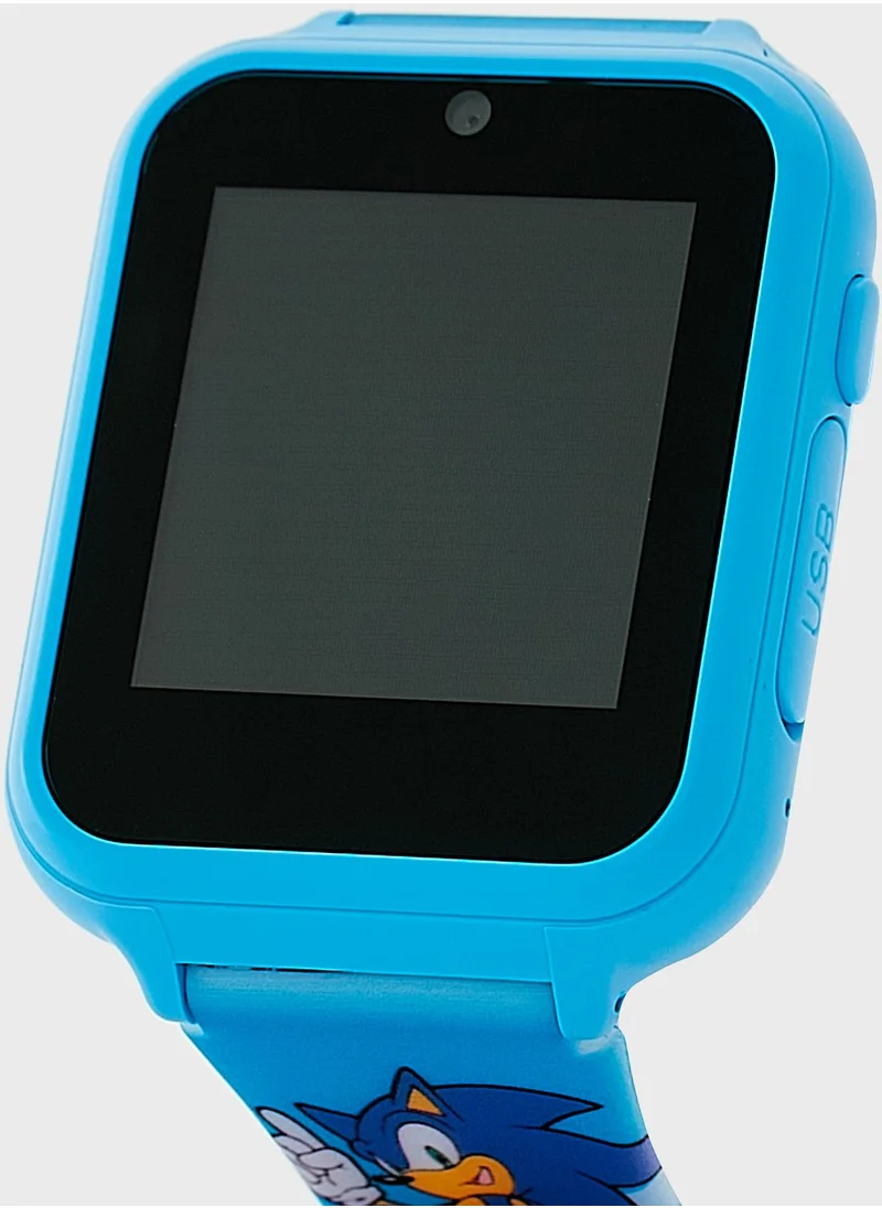 SONIC Sonic Boys Smart Watch Blue Printed Silicone Strap, SNC4055