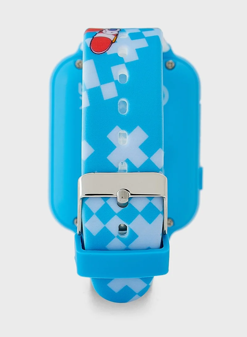 SONIC Sonic Boys Smart Watch Blue Printed Silicone Strap, SNC4055