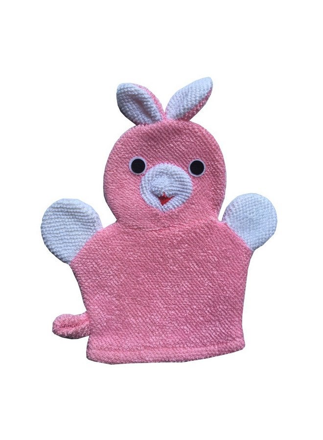 Kids Helper Cute Baby Kids Bath Sponge/Mitt/Glove Set of 4 Cartoon Rabbit/Frog/Duck/Bear  - Image 4