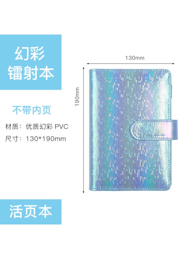Dimension Stationery Korea Girl's Heart Macaron Loose-leaf Notebook Pu Hand Account Book Notebook Hand Account Book Travel Book - Image 1