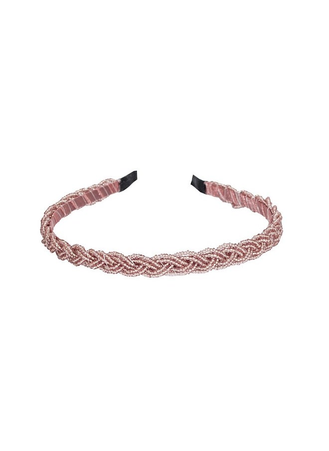 Dusky Rose Pink Metal Braid Beaded Hairband For Women'S - pzsku/Z84F06FDEDA417D254C79Z/45/_/1704534456/ddd93dc2-c2d1-446d-a9b5-d0432d463c75