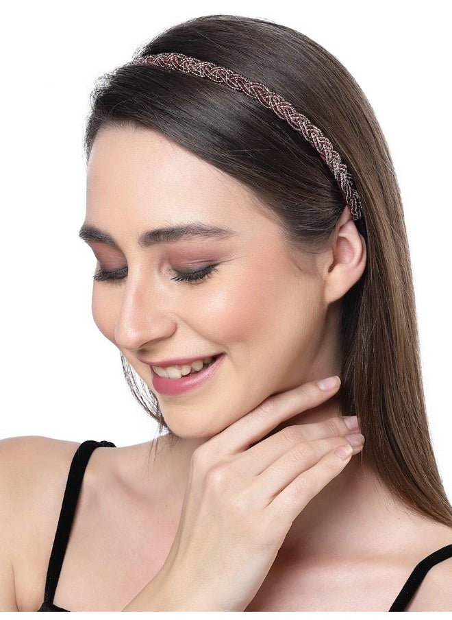 Dusky Rose Pink Metal Braid Beaded Hairband For Women'S - pzsku/Z84F06FDEDA417D254C79Z/45/_/1704534461/5119d9da-32c7-4c24-b988-5e68aeea4d7b