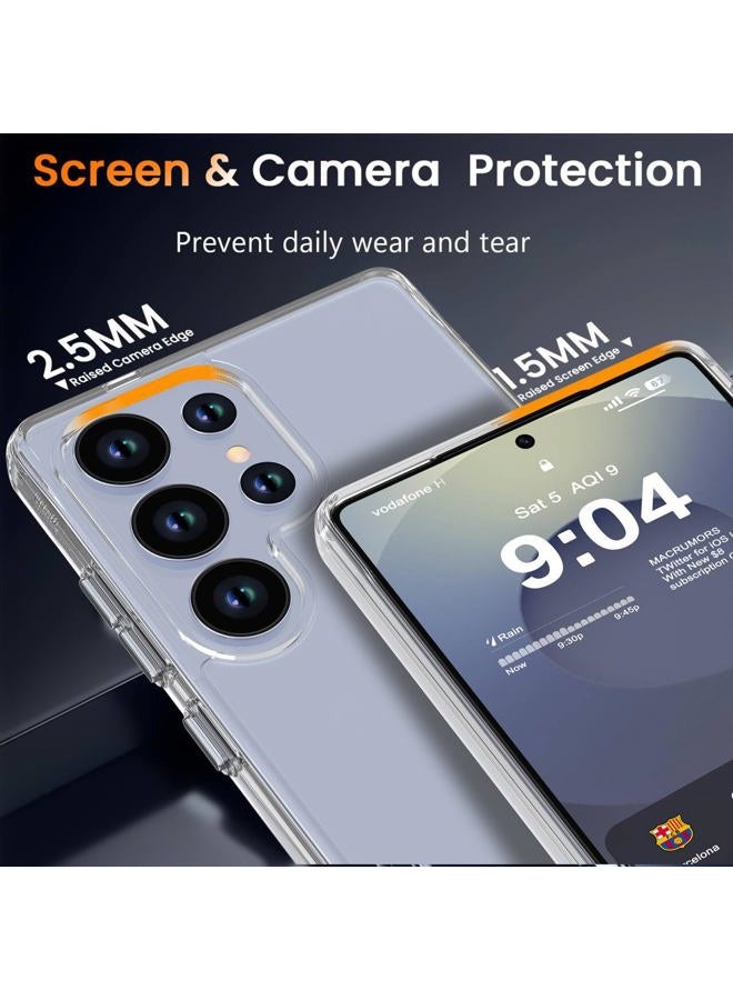 DEERLAMN Clear Case for Samsung Galaxy S22 Ultra, Military Grade Drop Protection Anti-Scratch Transparent Ultra Slim Non-Yellowing Shockproof Protective Phone Cover - Image 3