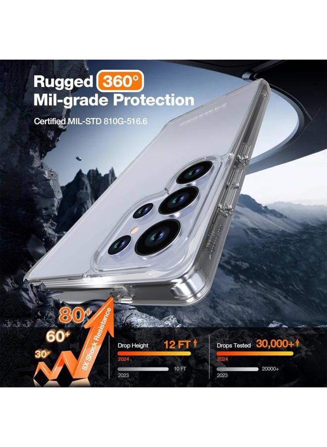 DEERLAMN Clear Case for Samsung Galaxy S22 Ultra, Military Grade Drop Protection Anti-Scratch Transparent Ultra Slim Non-Yellowing Shockproof Protective Phone Cover - Image 2