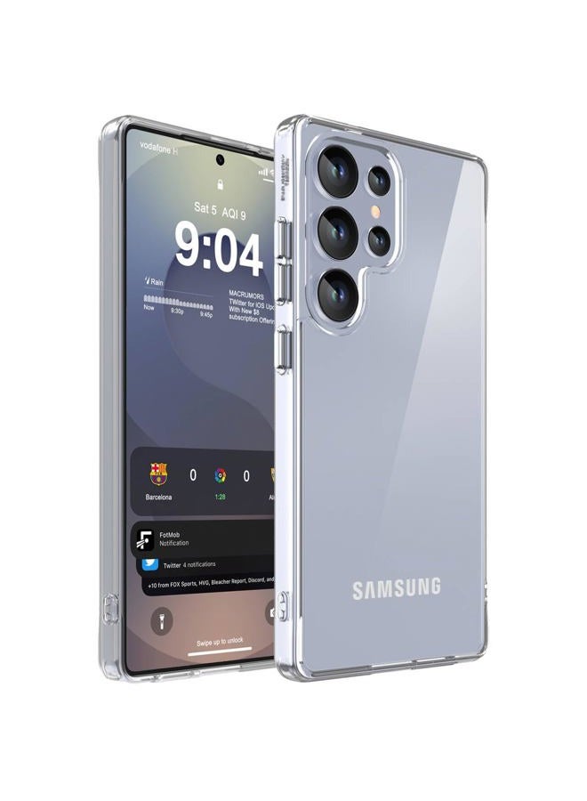 DEERLAMN Clear Case for Samsung Galaxy S22 Ultra, Military Grade Drop Protection Anti-Scratch Transparent Ultra Slim Non-Yellowing Shockproof Protective Phone Cover - Image 1