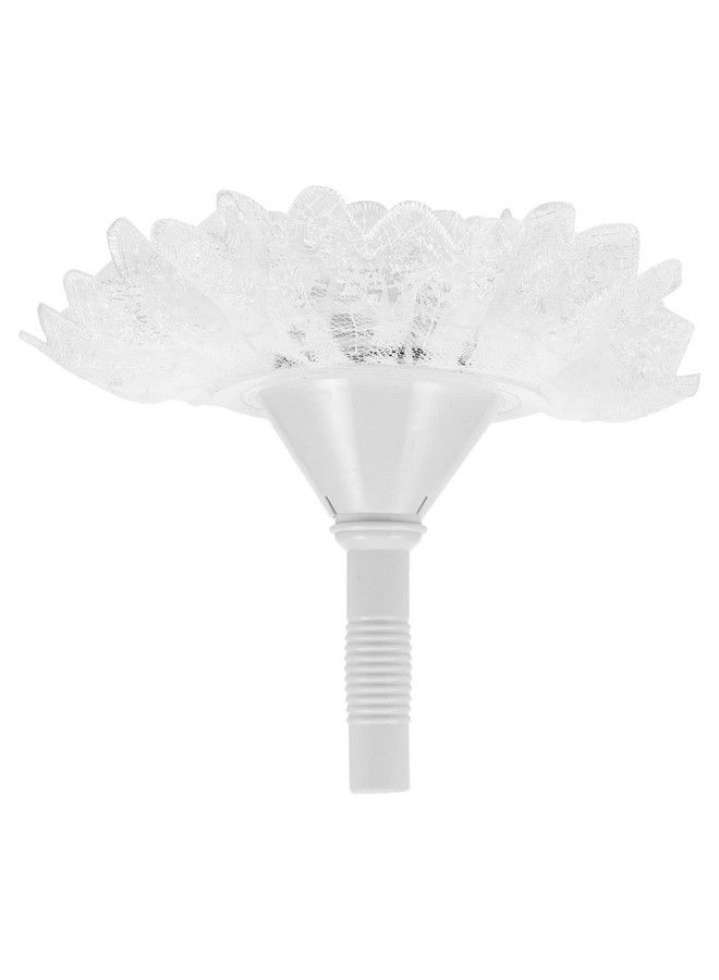 NUOBESTY حامل باقة زهور العروس من الفوم: مقبض زهور زفاف للعروس مع حاملات باقات من الدانتيل لزهور صناعية لتزيين ديي - Image 2