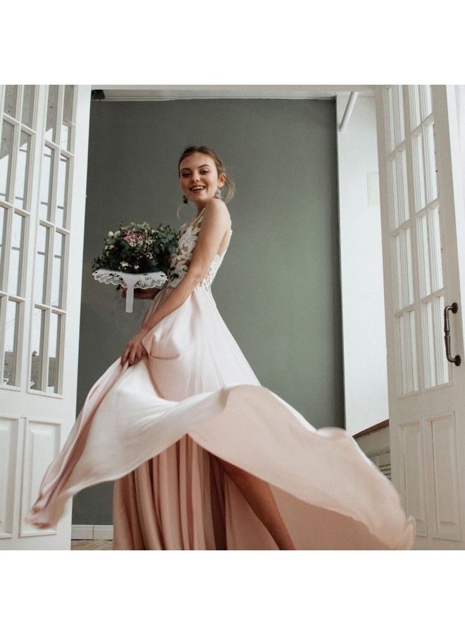 NUOBESTY حامل باقة زهور العروس من الفوم: مقبض زهور زفاف للعروس مع حاملات باقات من الدانتيل لزهور صناعية لتزيين ديي - Image 5