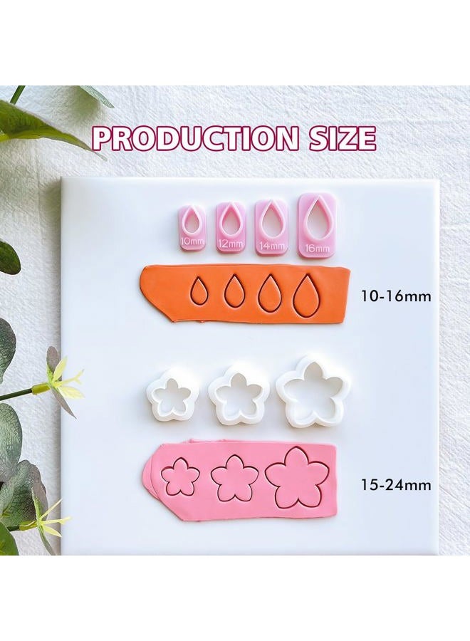 Keoker 3 Set Flower Petal Polymer Clay Cutters - 11 Shapes, 8 Metal Stamen, Adults, Clay Tools, Earring Making, Unisex, All Seasons - Image 2