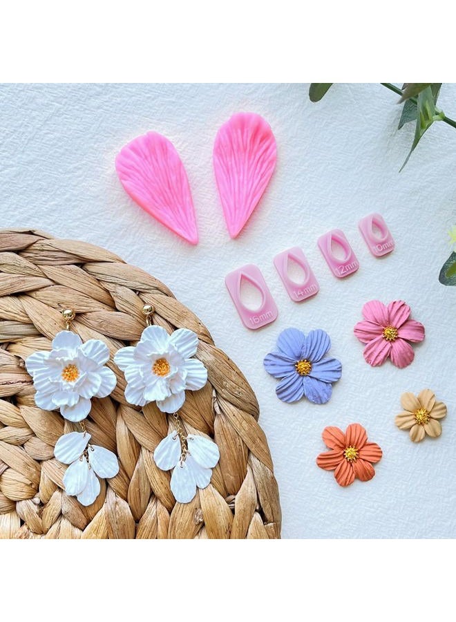Keoker 3 Set Flower Petal Polymer Clay Cutters - 11 Shapes, 8 Metal Stamen, Adults, Clay Tools, Earring Making, Unisex, All Seasons - Image 4