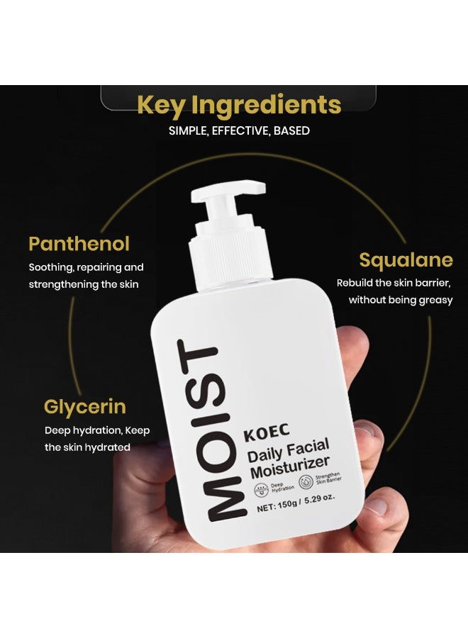 ك أو إي سي مرطب الوجه اليومي 150g -الترطيب العميق و حاجز الجلد تعزيز مع بانثينول، سكوالان و حمض الغليسيرين المنعش غير مشدد Formula - Image 3