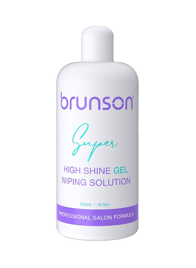Gel Nail Polish High Shine wiping solution removes tacky residue from gel polish, sculpting gel, poly gel, acrylic gel after application to leave a Manicure Pedicure  super gloss shine finish