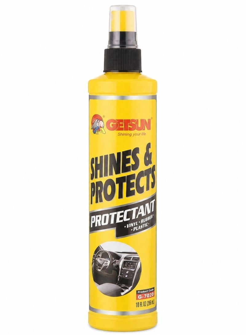 جيتسون بخاخ الحماية Shine & Protect G-7020 | ملمع لوحة القيادة، والفينيل، والمطاط، والبلاستيك | حماية من الأشعة فوق البنفسجية | لمسة نهائية شديدة اللمعان | 295 مل - Image 1