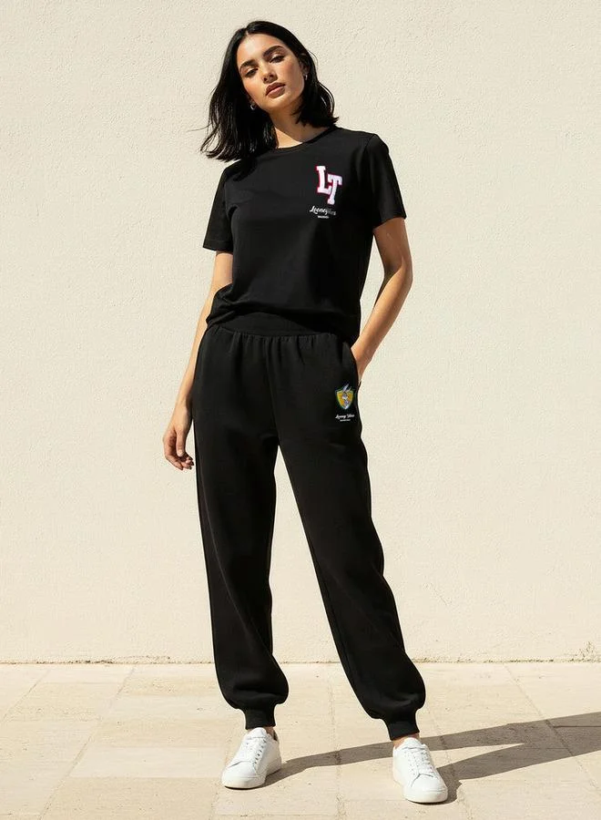 SP Characters  Mid-Rise Joggers with Looney Tunes Print for Women | Best Price UAE