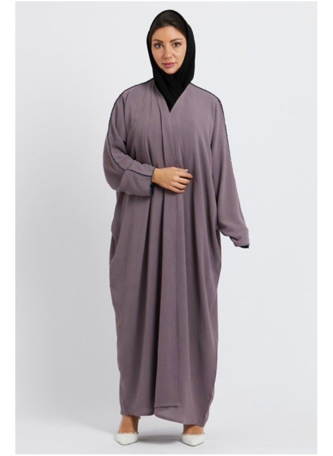 Evva Evva Luxury Saudi Abaya for Women – Elegant Open Front Modest Wear in Premium Fabric – Ideal for Ramadan, Eid, and Everyday Elegance  - Image 2