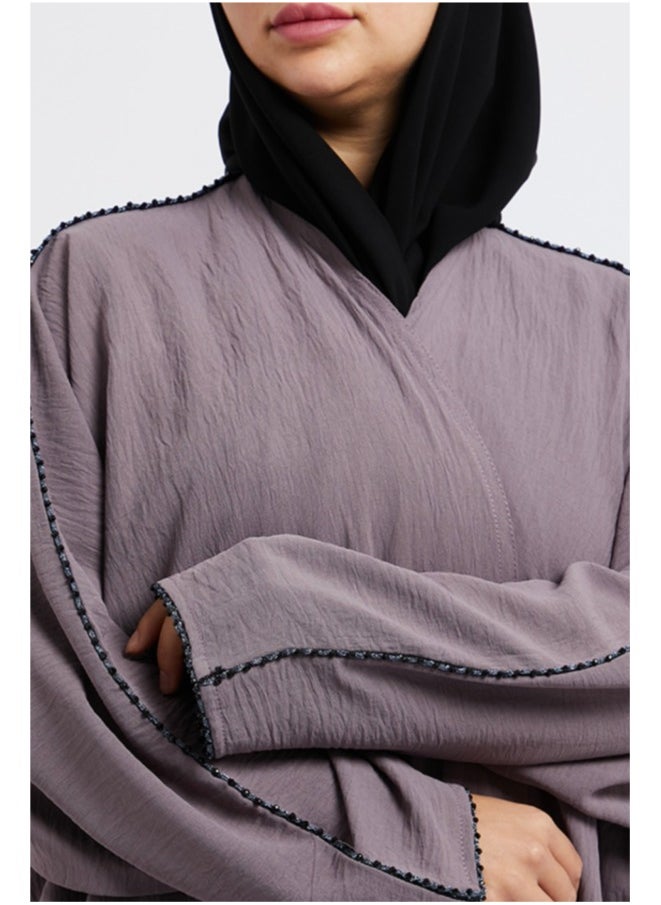 Evva Evva Luxury Saudi Abaya for Women – Elegant Open Front Modest Wear in Premium Fabric – Ideal for Ramadan, Eid, and Everyday Elegance  - Image 4