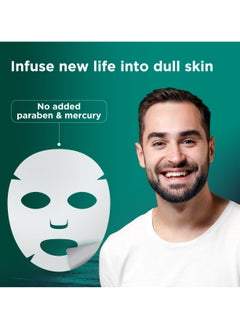 emami Smart And Handsome Advanced Grooming Matcha Recharge Oil Control Face Mask Sheet 2 Pcs  - Image 4