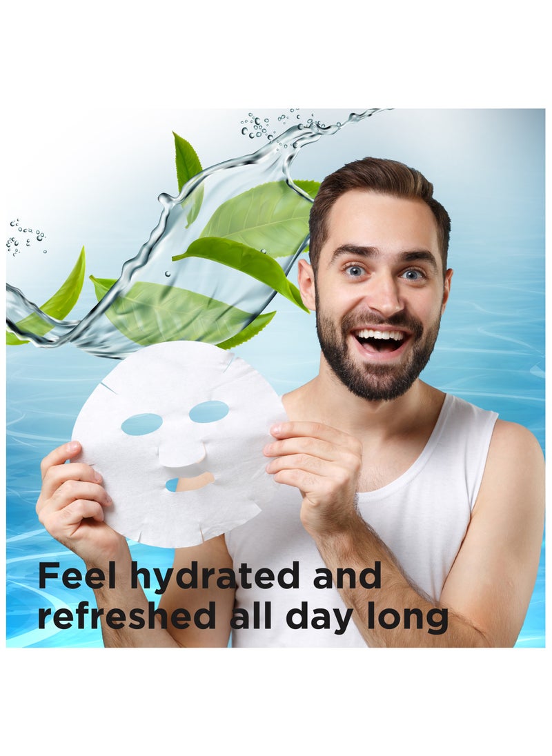 emami - Smart And Handsome Advanced Grooming Matcha Recharge Oil Control Face Mask Sheet 2 Pcs - Image 1