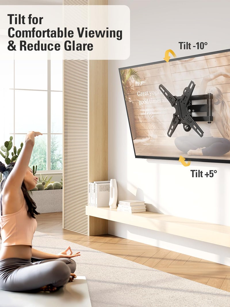Mounting Dream UL Listed TV Mount Swivel and Tilt for Most 13-42 Inch TVs, Full Motion TV Wall Mount Bracket with Articulating Arm, Max VESA 200x200mm, Loading 50 lbs, MD2465 - Image 3