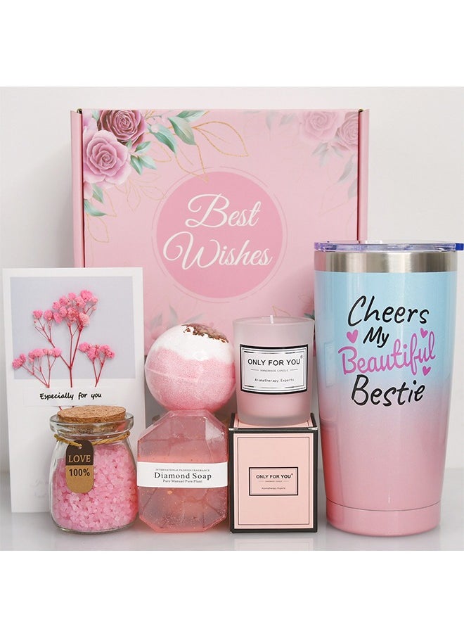Beauenty - Bestie Gift Box with Bath Bomb, Scented Candle, Insulated Tumbler & Beauty Essentials - Perfect for Birthday, Holiday & Special Moments - Image 1