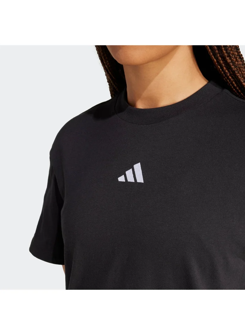 Adidas  Essential 3 Stripe Boyfriend T-Shirt for Women | Best Price UAE