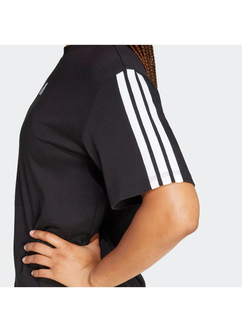 Adidas  Essential 3 Stripe Boyfriend T-Shirt for Women | Best Price UAE