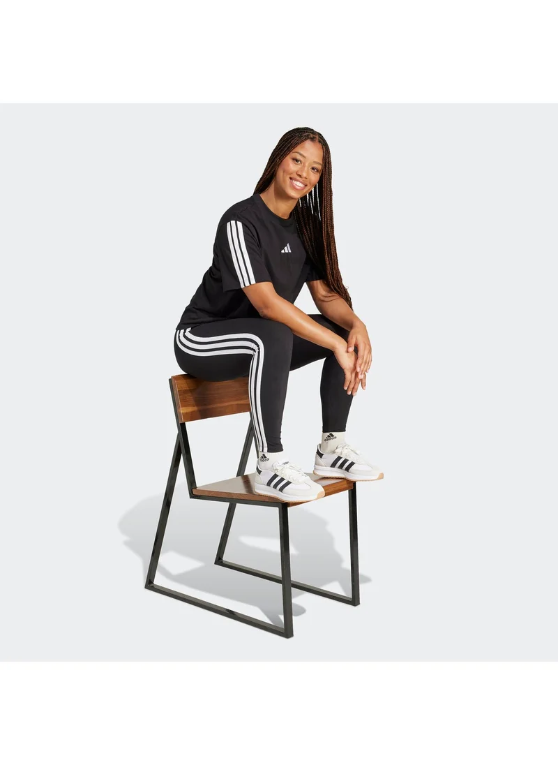 Adidas  Essential 3 Stripe Boyfriend T-Shirt for Women | Best Price UAE