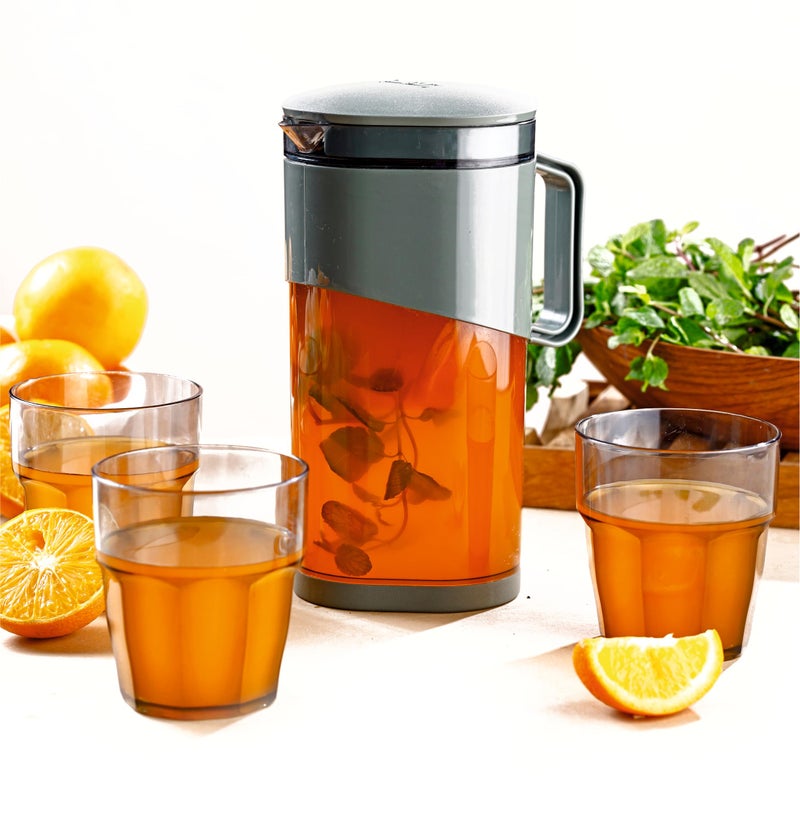 Ganesh 4 Water Glass and Jug Gift Set Transparent, Highball Water Glass and Jug Set for Dining Table - Color May Vary - Image 2