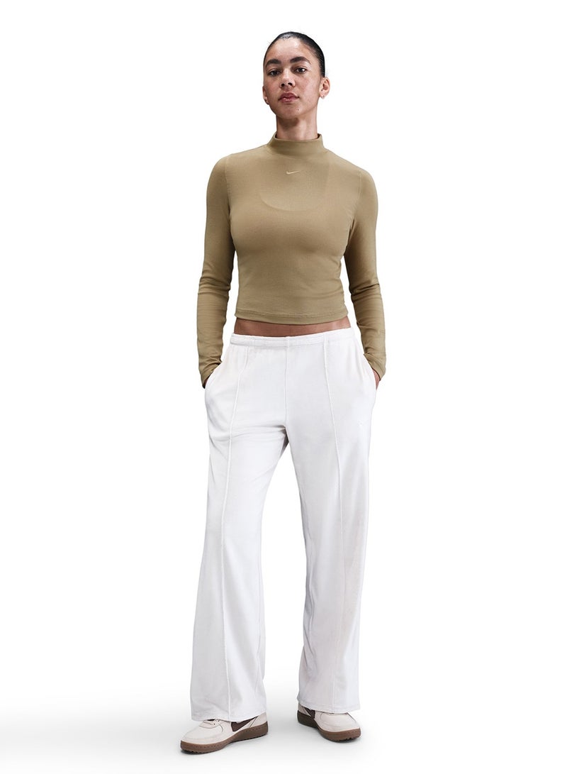 نايكي بلوزة نسائية بياقة عالية مضلعة - Image 1