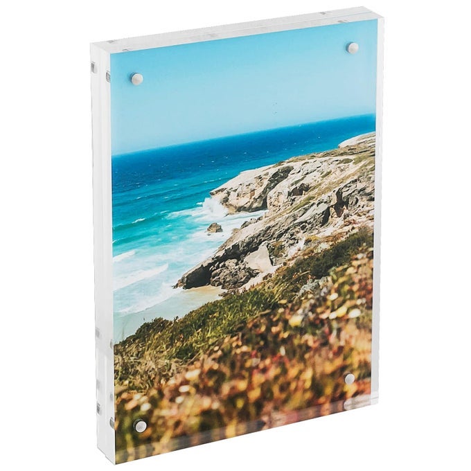 46972 MAGNETIC PHOTO FRAME ACRYLIC GLASS TRANSPARENT 10 X 15 CM