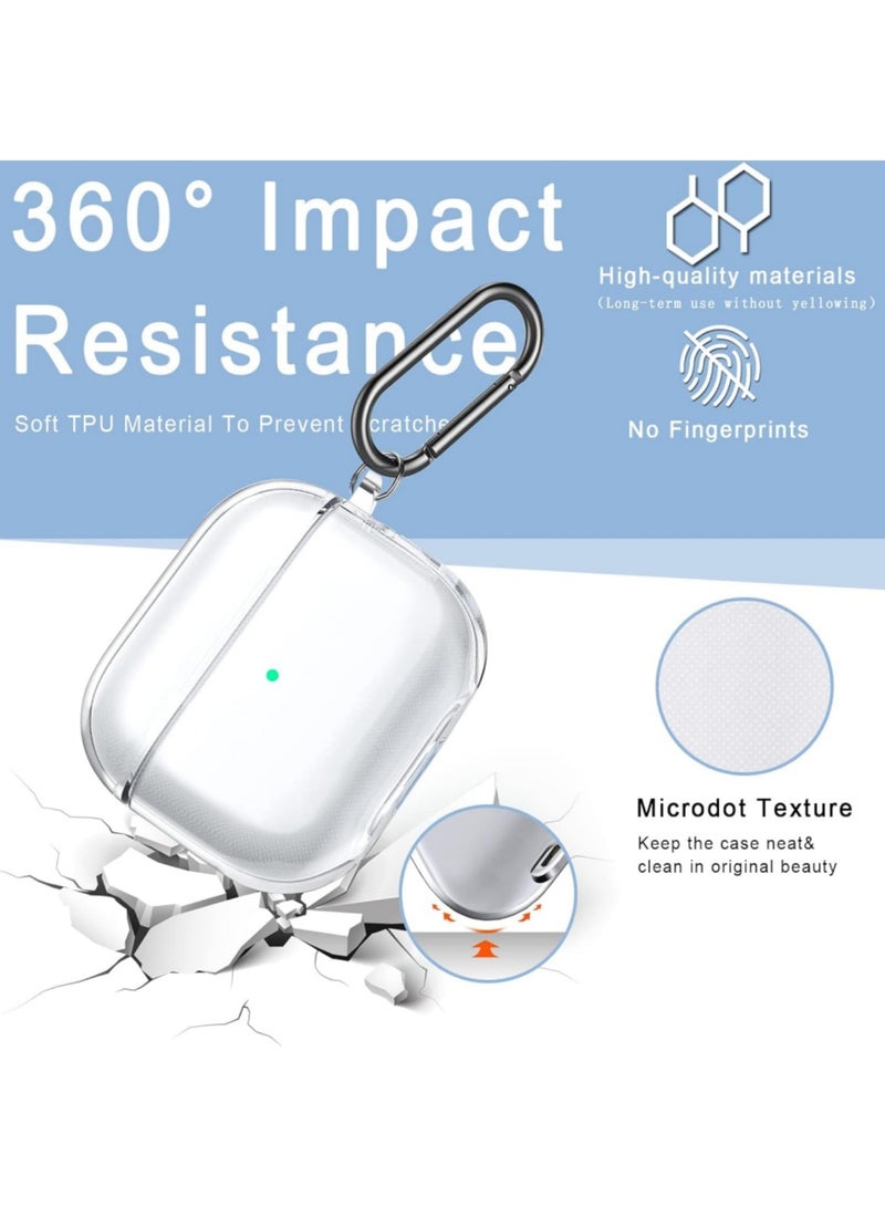 Aookay Clear Case for AirPods Pro 3/AirPods Pro 3th Generation, Soft TPU Clear AirPods Pro 3 Case Shockproof Protective Cover for AirPods Pro 3th Generation Case Accessories with Keychain (Transparent) - Image 3