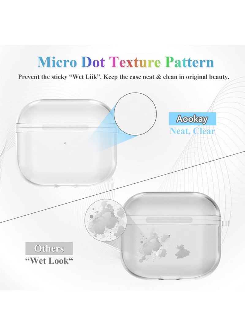 Aookay Clear Case for AirPods Pro 3/AirPods Pro 3th Generation, Soft TPU Clear AirPods Pro 3 Case Shockproof Protective Cover for AirPods Pro 3th Generation Case Accessories with Keychain (Transparent) - Image 4