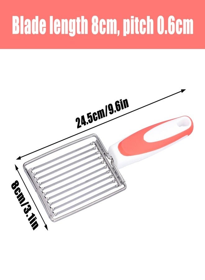 BORDSTRACT Stainless Tomato Slicers, 24.5 * 8cm Fruits Cutter with Non-Slip Handle, Luncheon Meat Cutter for Canned Meat Cheese Sushi Cherry(Orange) - Image 5