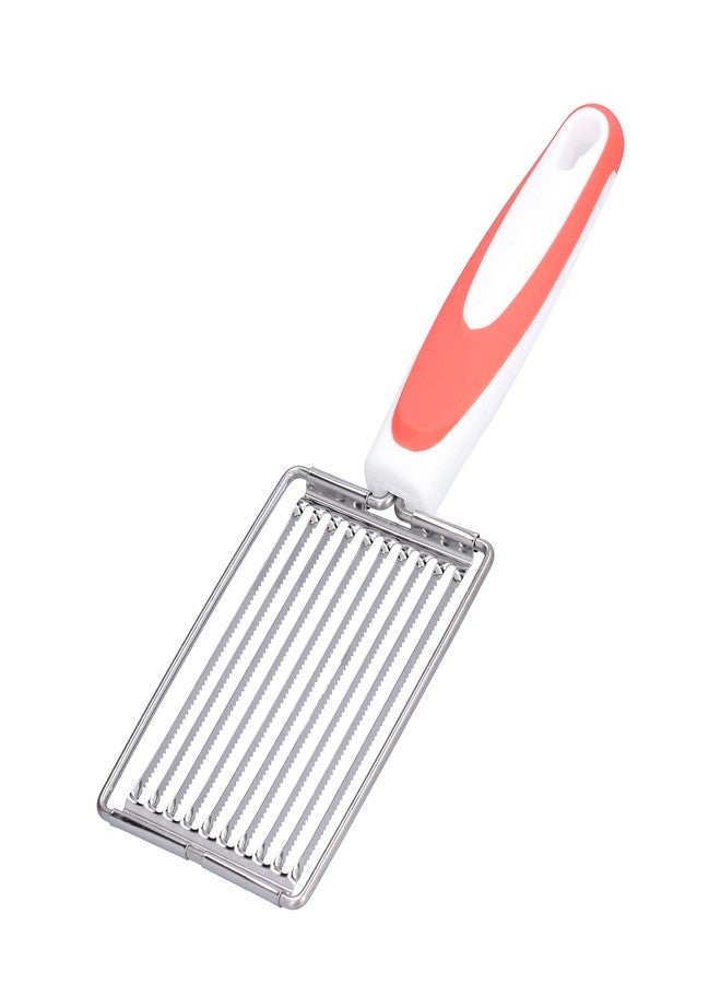 BORDSTRACT Stainless Tomato Slicers, 24.5 * 8cm Fruits Cutter with Non-Slip Handle, Luncheon Meat Cutter for Canned Meat Cheese Sushi Cherry(Orange) - Image 1