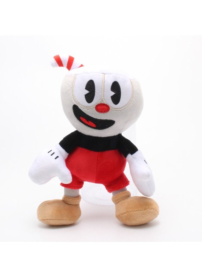 Exlene 2 piece 25cm Adventure Game Cuphead Plush Toy Mugman The Devil Legendary Chalice Plush Dolls Toys  - Image 2