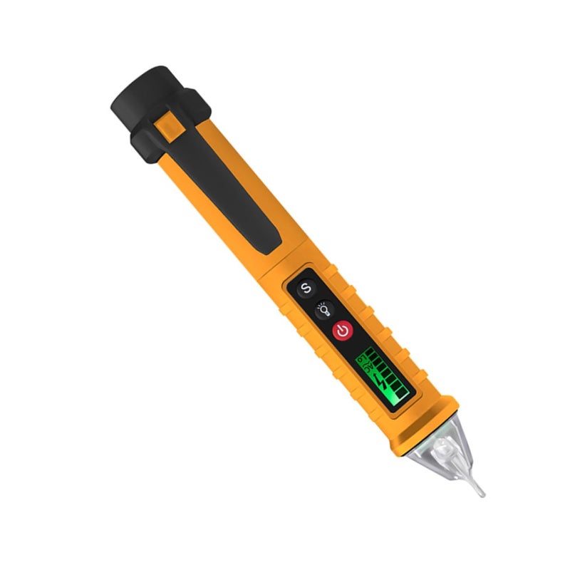 Non Contact Voltage Tester Pen LCD Display Auto Test Electrical Yellow For Home DIY - Image 2