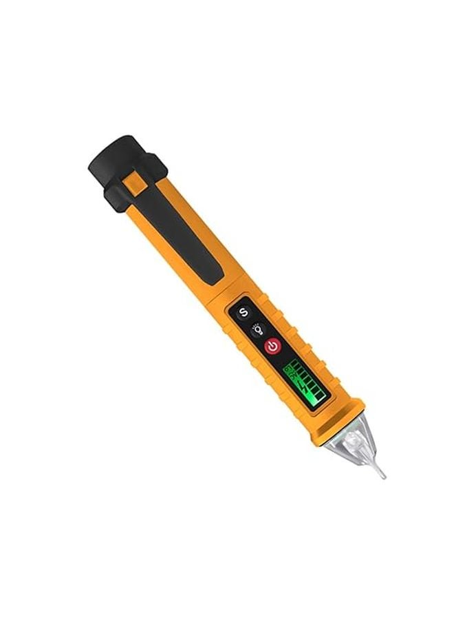 Non Contact Voltage Tester Pen LCD Display Auto Test Electrical Yellow For Home DIY - Image 1