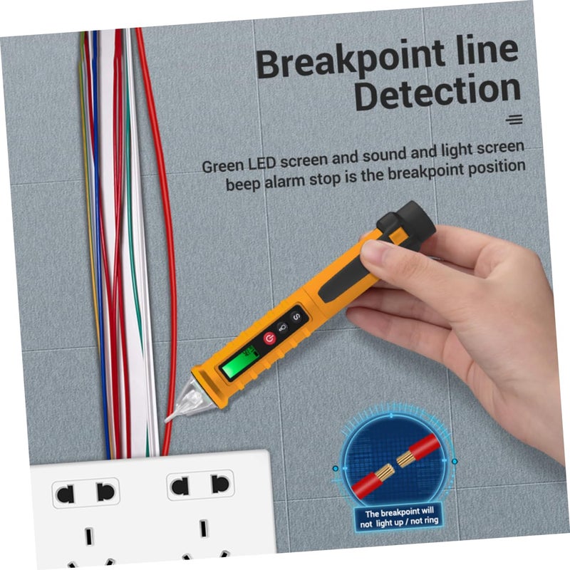 Non Contact Voltage Tester Pen LCD Display Auto Test Electrical Yellow For Home DIY - Image 4