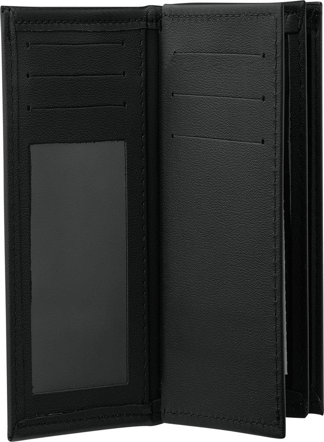 Perfect Fit Shield Wallets ICE DHS HSI Federal Air Marshal Style Hidden Badge Wallet Fits Small Size Badge That Fits Wallets Special Agent Double ID Holder (Cutout PF-710) Black Leather - Image 4