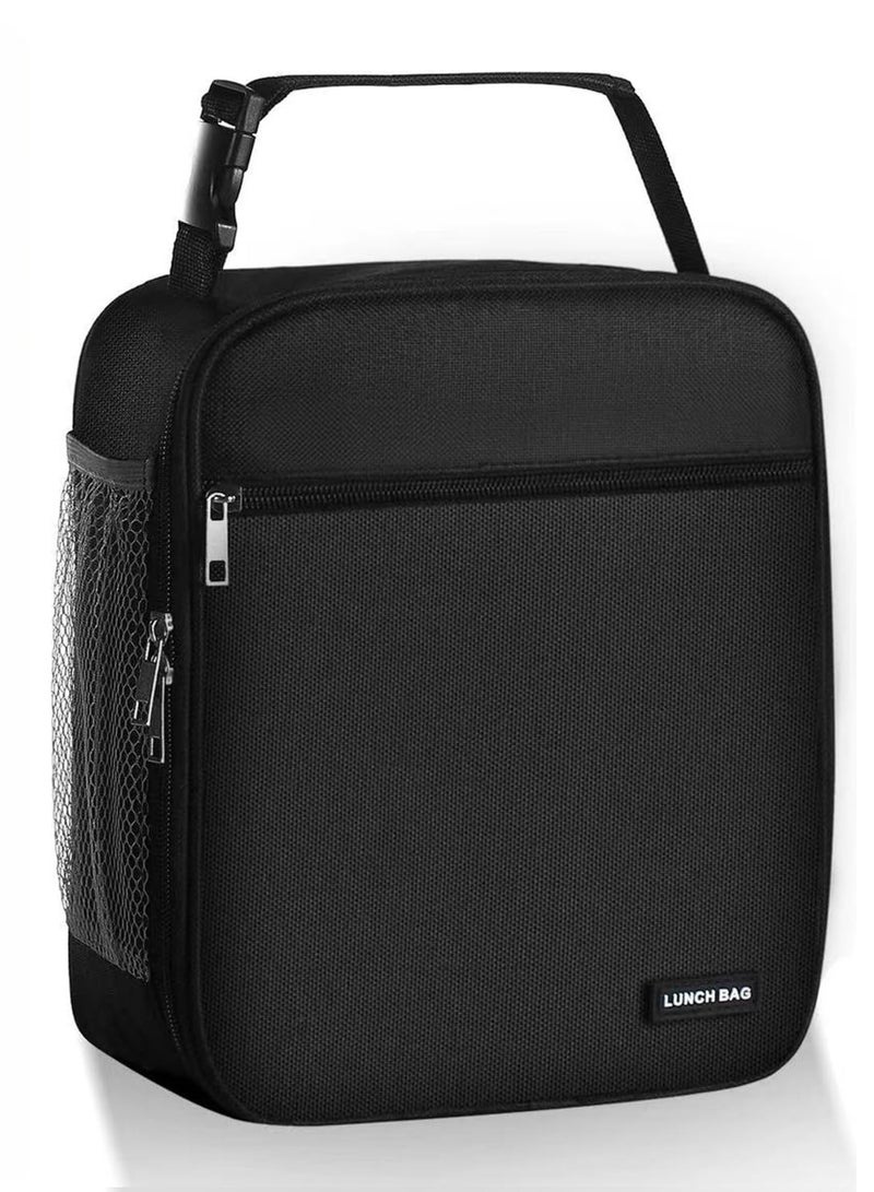 NIBEMINENT Lunch box Lunch bag for men women Insulated Lunchbox Lunch bags for Work Picnic Travel (Black) - Image 1