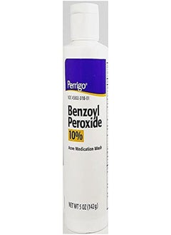 PERRIGO 10 Benzoyl Peroxide Acne Medication Face Wash Quantity 1, 5 Ounce  - Image 1