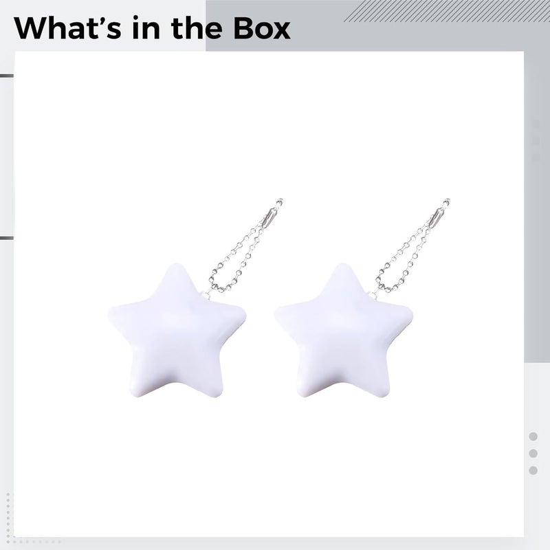 2 Pcs Star Led Purse Light, Cute Decor Handbag Light with Chain, 3 in Small Touch Sensor Night Lamp, Battery Powered Portable Closet Light for Women - Image 5