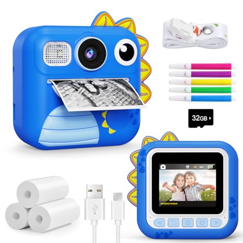KOKODI Kids Camera Instant Print, Toddler Cameras Christmas Birthday Gifts for Boys Age 3-12, Digital Video Instant Printer Camera for Kids, Toys for Ages 5-7 Boys (Blue) - Image 1