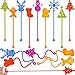 Howzcci 24 Pack Christmas Sticky Hands Toys Snowman Deer Tree Hat Stocking Glove Sticky Stretchy Toys for Kids Girls Boys Christmas Stocking Stuffers Party Favors Gifts - Image 2