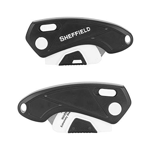 Sheffield 1282 Gadget Folding Lock Back Utility Knife, Compact Box Cutter with Lock Back Release and Quick-Change Mechanism, Heavy Duty Cardboard Cutter - Image 3