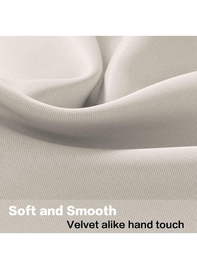 H.VERSAILTEX HVERSAILTEX Ivory Valances for Windows Room Drakening Small Window Kitchen Valances Curtains Rod Pocket Cafe Valance for Bathroom Laundry Basement 2 Packs 52 W x 18 L IvoryCream - Image 4